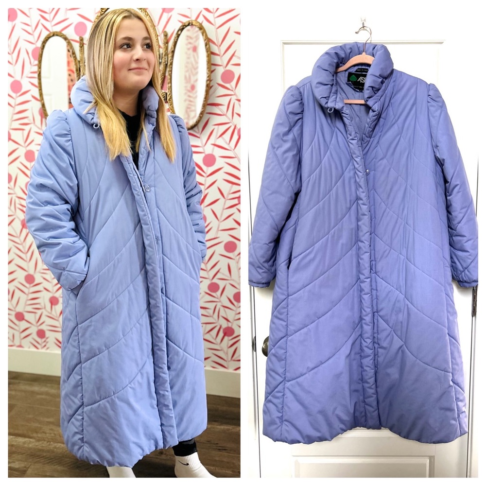 Vintage ASPEN Lavendar Quilted Puffy Coat XL (runs small)